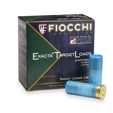 Fiocchi Exacta Target Loads, 12 Gauge, 2 3/4" Shell, 1 oz., 25 Rounds