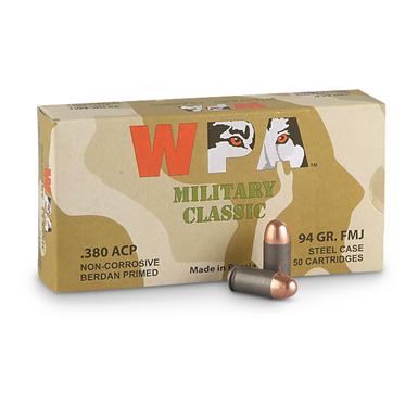 Wolf, .380 ACP, FMJ, 94 Grain, 1,000 Rounds