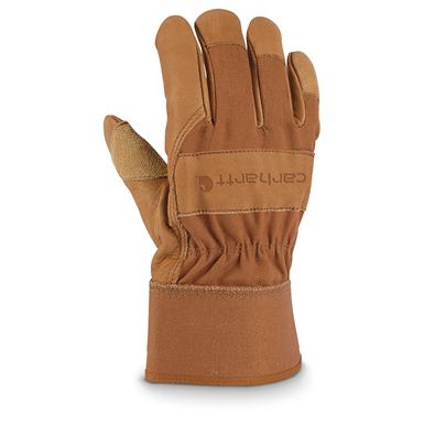 Carhartt Grain Leather Work Gloves, Brown