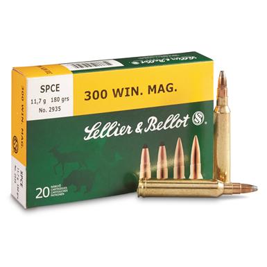 Sellier & Bellot®, .300 Win. Mag., SPCE, 180 Grain, 20 Rounds