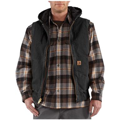 Carhartt® Sandstone Hooded Active Work Vest - 427588, Vests at ...