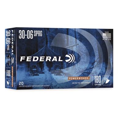 Federal Power-Shok, .30-06 Springfield, JSP, 180 Grain, 20 Rounds