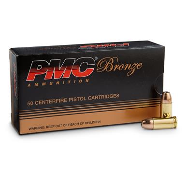 PMC Bronze, 9mm Luger, JHP, 115 Grain, 50 Rounds