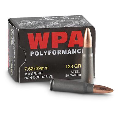Wolf, WPA PolyFormance, 7.62x39mm, HP, 123 Grain, 240 Rounds