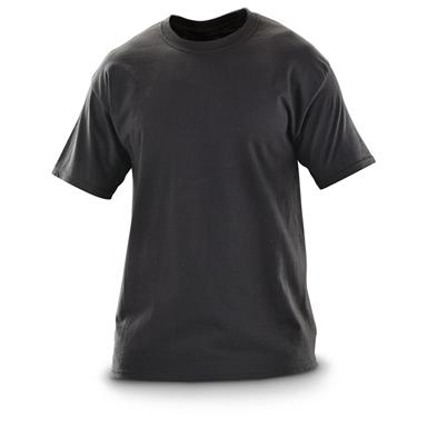 U.S. Military Surplus Black T-Shirts, 12 Pack, New