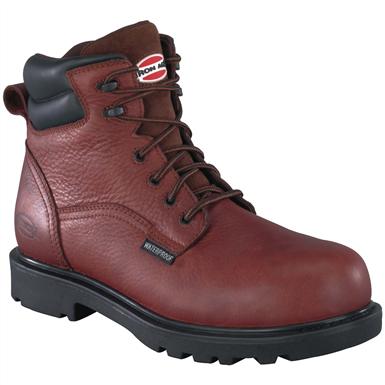 Men's Iron Age® 6" Hauler Waterproof Composite Toe Work Boots, Brown