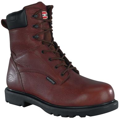 Men's Iron Age® 8" Hauler Waterproof Composite Toe Work Boots, Brown