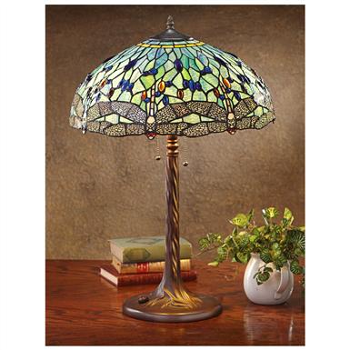 Dragonfly Tiffany Style Table Lamp 581821 Lighting At Sportsman S Dragonfly Tiffany Style Table Lamp