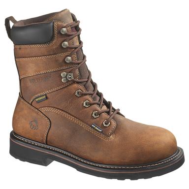 Men's Wolverine® Brek 8" Steel Toe Electrical Hazard Durashocks® Boots, Brown