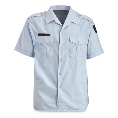 French Military Surplus Short Sleeve Service Shirts, 3 Pack, New