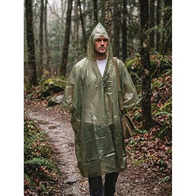 East German Military Surplus Emergency Poncho Tarp, 6 pack, New
