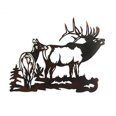 Elk Metal Wall Art - 592474, Wall Art at Sportsman's Guide