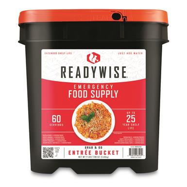 ReadyWise Entree Only Grab & Go Emergency Food Supply, 60 Servings