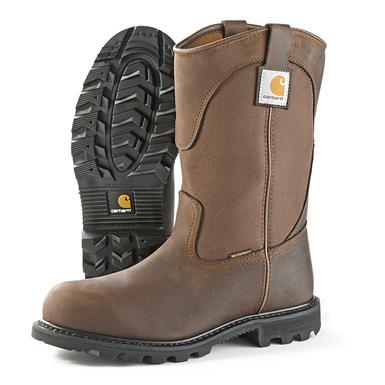 Men's Carhartt Steel Toe Waterproof Wellington Boots, Brown - 593016 ...
