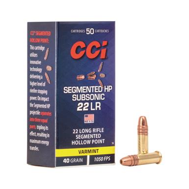 CCI, .22LR, Subsonic CPSHP, 40 Grain, 50 Rounds