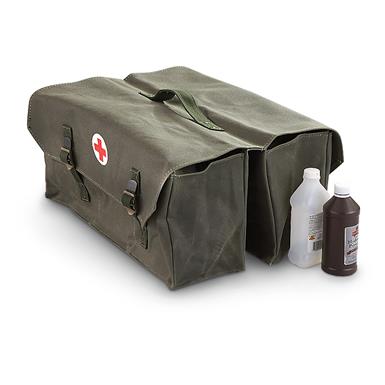 Swedish Military Surplus Medical Bike Bag, Olive Drab, New