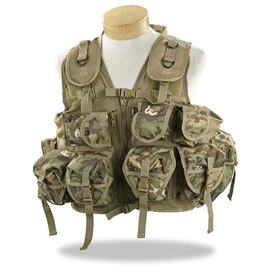 Mil-Tec 9-pocket Tactical Vest, Arid Camo