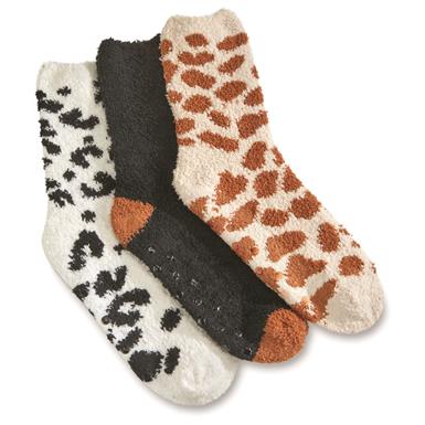 Guide Gear Women's Cozy Gripper Socks, 3 Pairs
