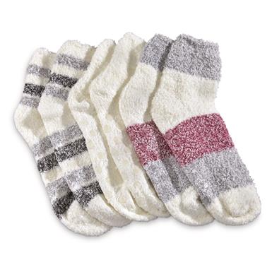 Guide Gear Women's Cozy Gripper Socks, 3 Pairs
