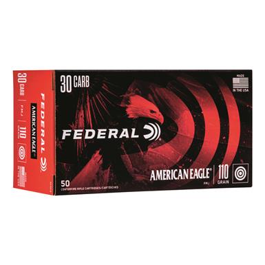 Federal American Eagle, .30 Carbine, FMJ, 110 Grain, 500 Rounds