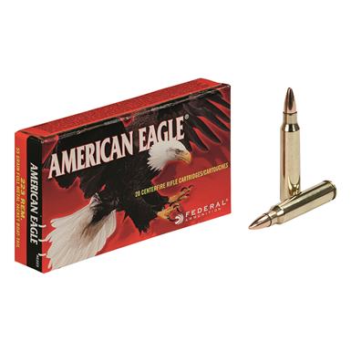 Federal American Eagle, .223 Rem., FMJ-BT, 55 Grain, 500 Rounds