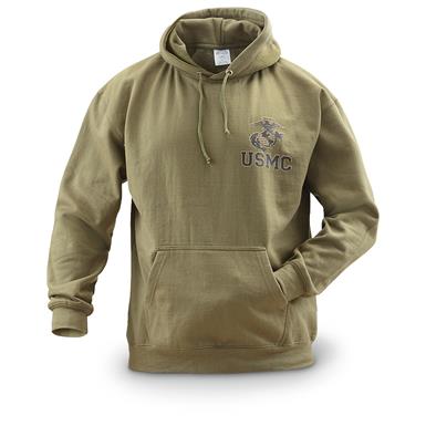 USMC Marine Logo Men's Hooded Sweatshirt