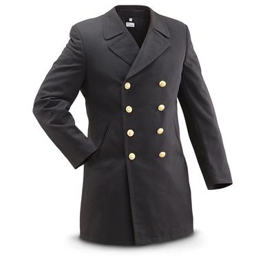 New German Military Surplus Naval Officer's Wool Coat - 618844 ...