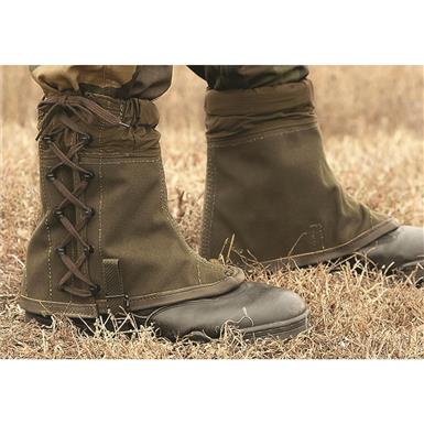 Italian Military Surplus Canvas Gaiters, Single Set, New