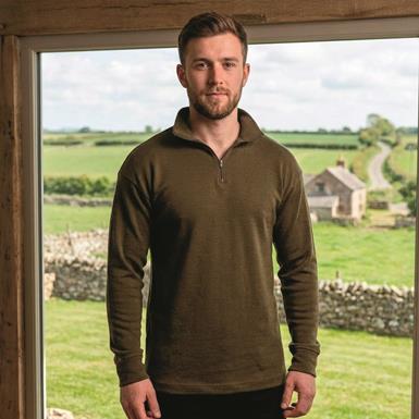 Italian Military Surplus Long Sleeve Quarter Zip Shirt, New