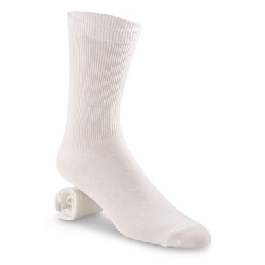 US Military Cotton/Nylon Boot Socks, 12 Pack, New (Slightly irregular)