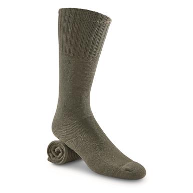 U.S. Military Surplus Boot Socks, 12 Pairs, New (Slightly irregular)