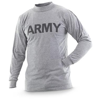 U.S. Military Surplus Army Long Sleeve T-Shirt, New