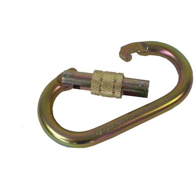 2-Pk. Portable Winch Co. PCA-1276X2 Steel Locking Carabiners