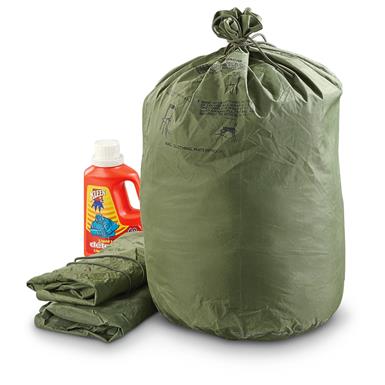 U.S. Military Surplus Rubberized Laundry Bags, 2 Pack, Used