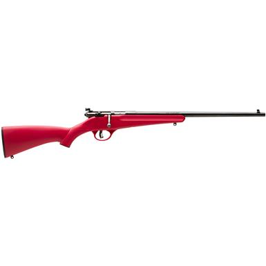 Youth Savage Rascal, Bolt Action, .22LR, Rimfire, 16.125" Barrel, Red Synthetic Stock, 1 Round