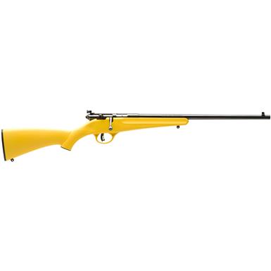 Savage Rascal Youth, Bolt Action, .22LR, Rimfire, 16.125" Barrel Yellow Synthetic Stock, 1 Round