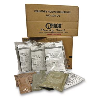 U.S. Municipal Surplus APack MRE Meals with Heaters, 12 Pack, New