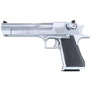 Magnum Research Desert Eagle Mark XIX Handgun, Semi-automatic, .44 Mag, DE44BB, 761226024132, Brushed Chrome Finish, 8+1