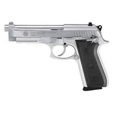 Taurus PT92, Semi-Automatic, 9mm, 5" Barrel, Fixed Sights, Stainless Finish, 17+1 Rounds