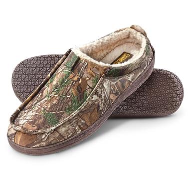 Guide Gear Deer Camp Men's Camo Moccasins - 648653, Slippers at ...