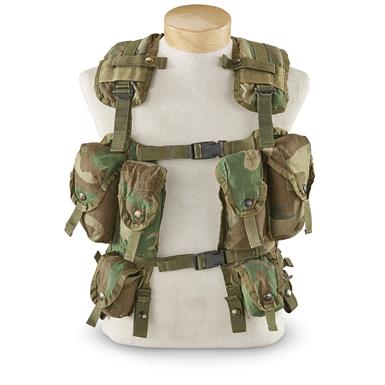 Used U.S. Military Surplus Camo Load Bearing Tactical Vest - 653301 ...