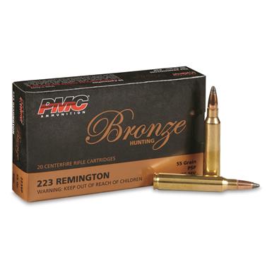 PMC Bronze, .223 Remington, PSP, 55 Grain, 20 Rounds