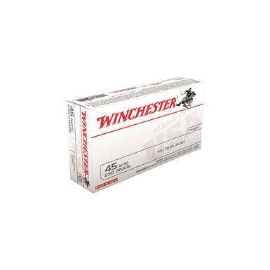 Winchester White Box, .45 ACP, FMJ, 230 Grain, 1,000 Rounds