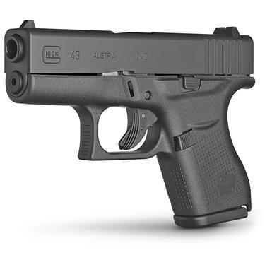 Glock 43, Semi-Automatic, 9mm, 3.39" barrel, 6+1 Rounds