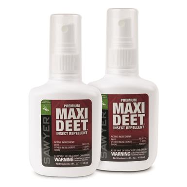 Sawyer MAXI-DEET Bug Spray, 4 oz Spray, 2 Pack