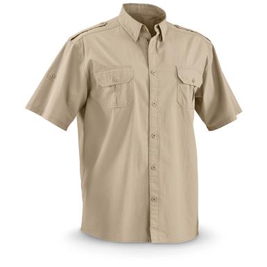 Guide Gear Men's Safari Short Sleeve Shirt - 660717, Shirts at ...