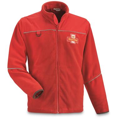 British Royal Mail Surplus Red Fleece Jacket, Like New