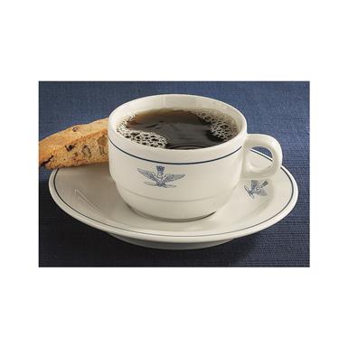 Italian Military Surplus Coffee Cup Saucer Sets, 4 Pack, New