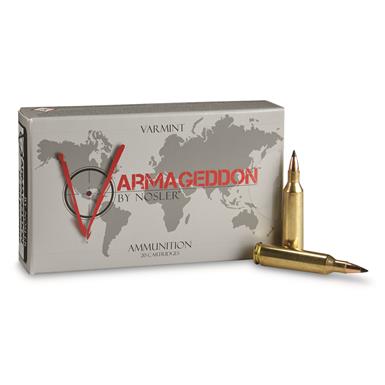 Nosler Varmageddon, .22-250 Remington, 55 Grain, FB Polymer Tipped, 20 Rounds