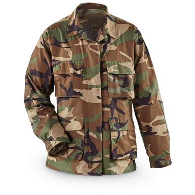 Men's Woodland Camo BDU Jacket - 667123, Tactical Clothing at Sportsman ...